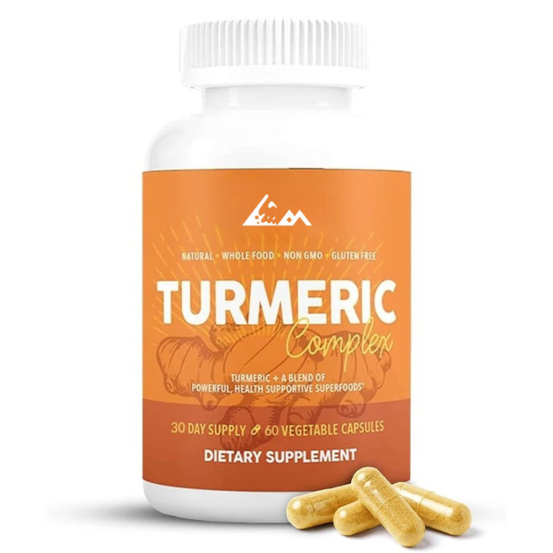 Turmeric Curcumin Capsule - فلفل أسود عضوي، وكركم، وكيركمين -