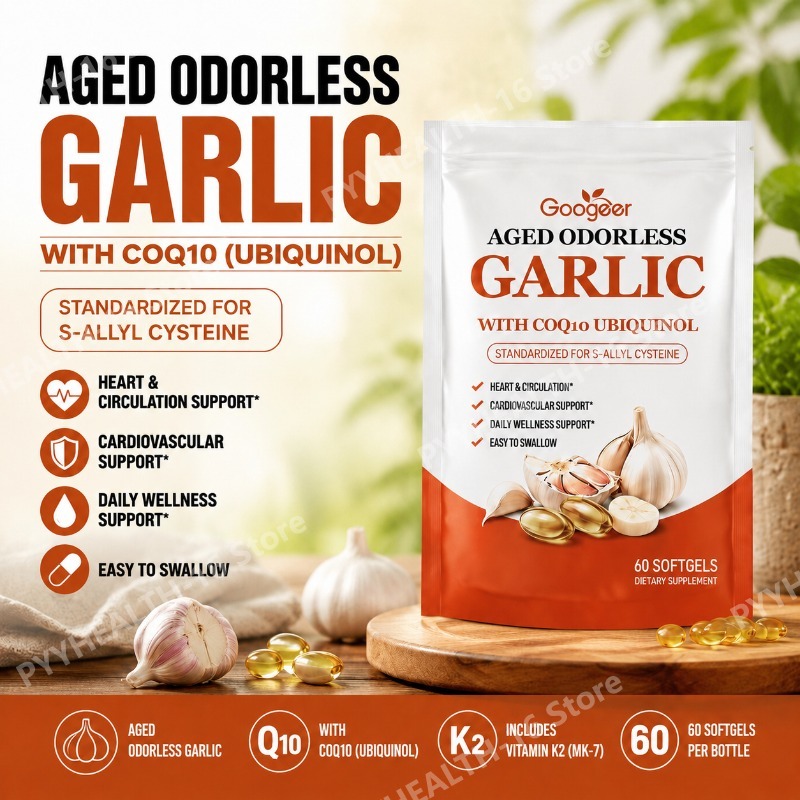 Coq10 Ubiquinol Softgel - كبسولات الثوم عديم الرائحة المعتق مع